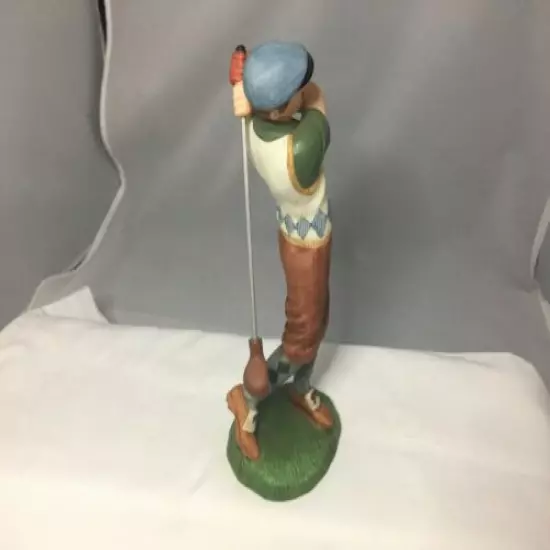 Golfer Figurine Titled "Hole In One" Home Interiors Vintage Clothing 14003-99 