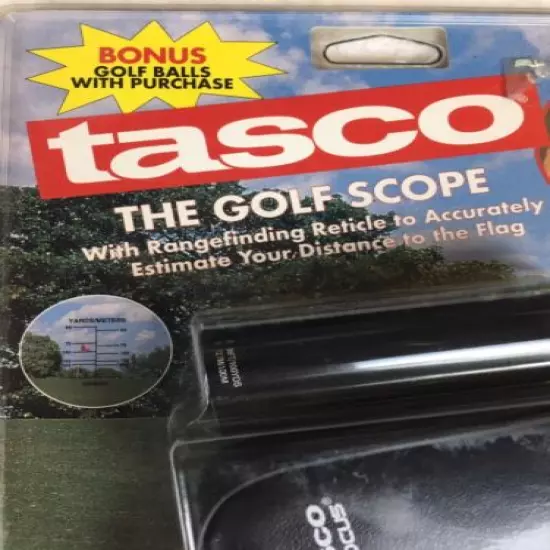 Tasco THE GOLF SCOPE Golf Scope Range Finder bundle with Golf Balls - New (33)