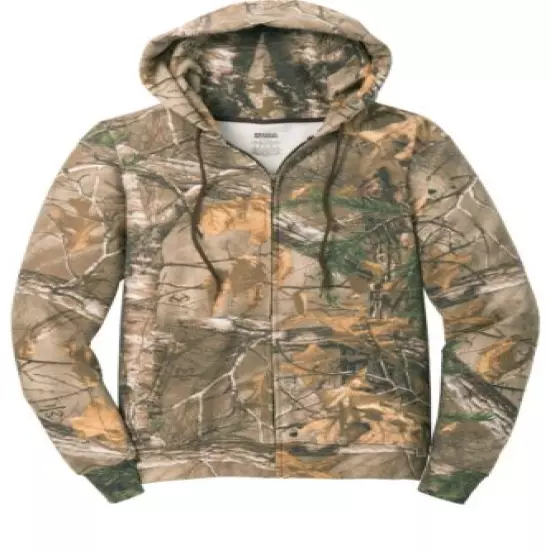 Real Tree Full Zip Camoflauge Hoodie Hunting Outdoor Gun Military M - 3XL 