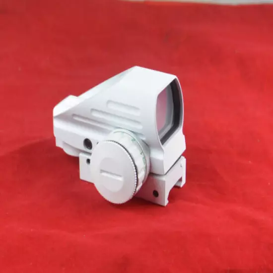 Pure White Finish Reflex Red Green Dot Sight With Weaver Mount & Adjustable Dot