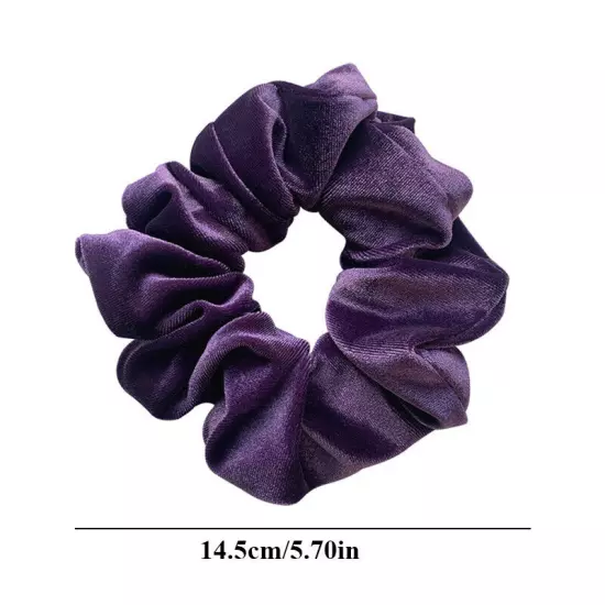 Oversized Velvet Scrunchies Women Solid Rubber Bands Ponytail Elastic Hair Ties