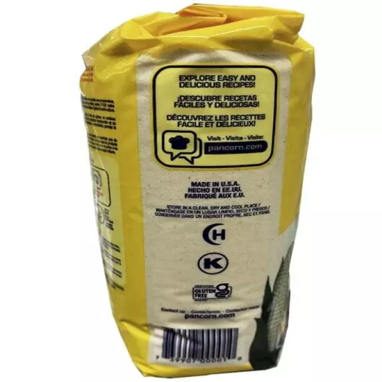 3 Packs PAN Pre Cooked White Corn Meal - 35.27 oz 2.2 Lb P.A.N Gluten Free