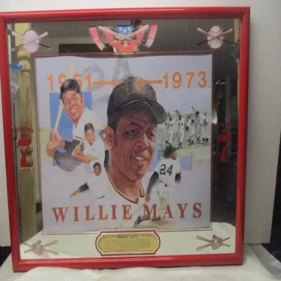 VINTAGE BASEBALL PLAYER-WILLY MAYS SIGN SEAGRAM'S ''7''-FREE SHIP LOWER 48 STATE