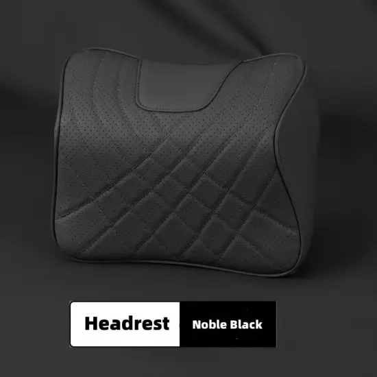 Car Seat Lumbar Cushion Leather Car Headrest Neck Pillow Universal Seat Cushion