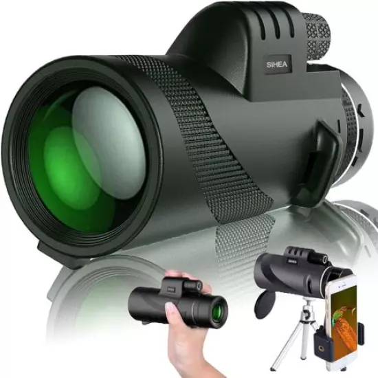 12X50 Monocular Telescope High Definition BAK4 Prism & FMC HD Monocular