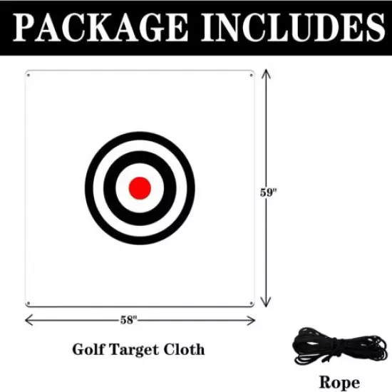 Golf Target Cloth Hanging Circle Backstop for Hitting Driving Range 58”x 59” US