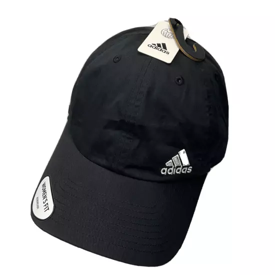 Adidas Hat Baseball Cap Aeroready One Size Adjustable Women Black White Logo NWT