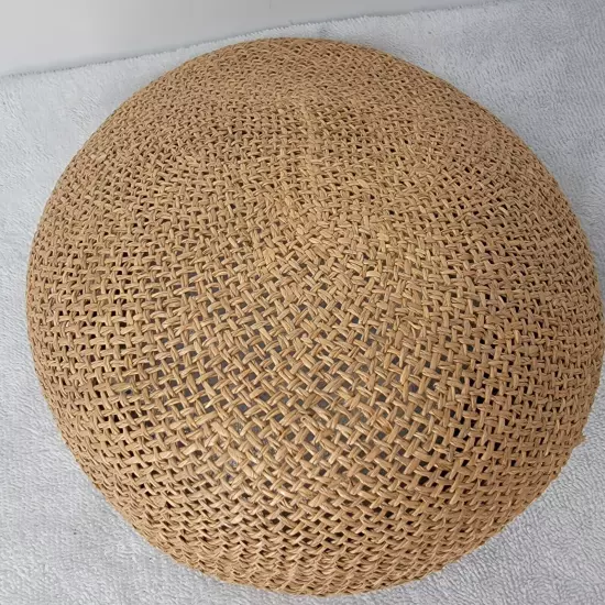 TLS Classic Newsboy Cap Mens Tan Woven Straw Unisex Casual Golf Tennis SIZE M