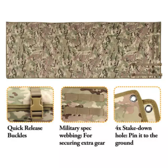 Compact Non-Padded Tatical Shooting Mat Shooter Hunting Range Sniper Floor Mat