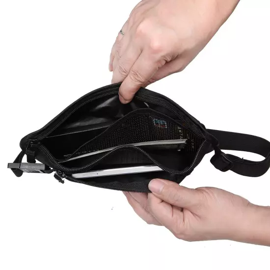 RFID Blocking Travel Money Belt - Waterproof Security Waist Wallet Passport Bag