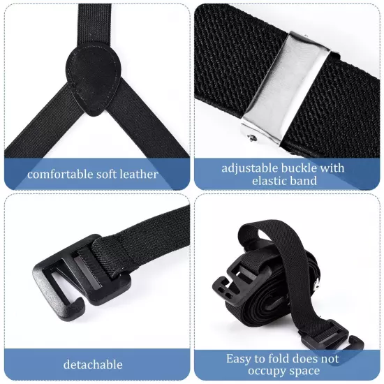 3 Pcs Hidden Suspenders for Men Hiking Elastic Suspenders Under Clothes Stays