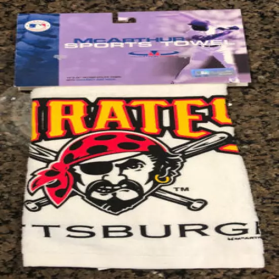 New! MLB Pittsburgh Pirates Golf Sport Towel w/ Grommet & Hook McArthur Sports