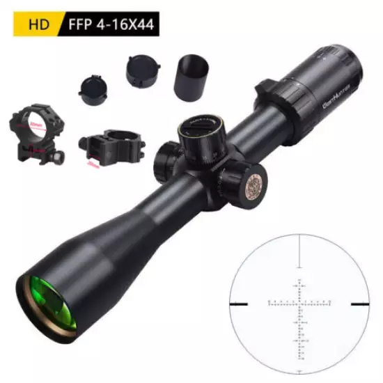 WESTHUNTER HD 4-16X44 FFP Rifle Scope Long Eye Relief Clear Glass Scopes 1/10MIL