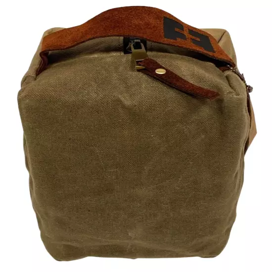 New Fat Felt Dopp Kit Durable Waxed Cotton ODG Canvas Leather Mens Toiletry Bag