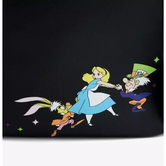 Loungefly Disney Alice In Wonderland Glow In The Dark Characters Mini Backpack