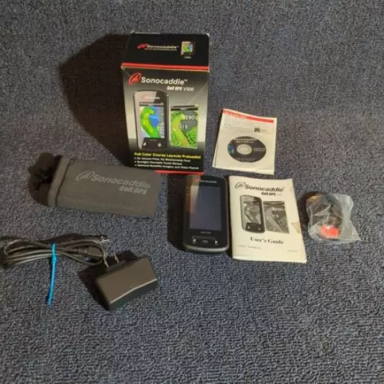 Sonocaddie Golf GPS V500 Sonostar in Original Box with Accessories TESTED