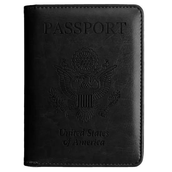 Slim Leather Travel Passport Wallet Holder RFID Blocking ID Card Case Cover US