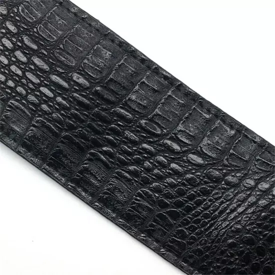 Embossed Leather Adjustable Guitar Strap for Electric Acoustic and Bass Guitar