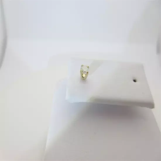 14k Mens Diamond Stud Earring Single Solid Gold Natural Diamond Pierced 3.5mm