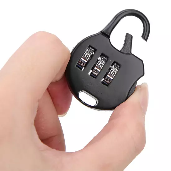 6pcs Portable 3 Digit Password Padlock Anti Theft Lock For Backpack Statione WYD