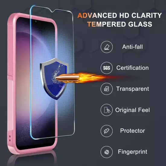 For Samsung Galaxy A03S A32 5G A12 A25 A42 Case Phone Cover +Tempered Glass