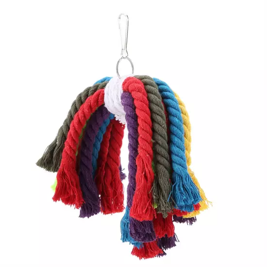 Pet Parrot Bite Chewing Toy Cotton Rope Bird Cage Hanging Toys