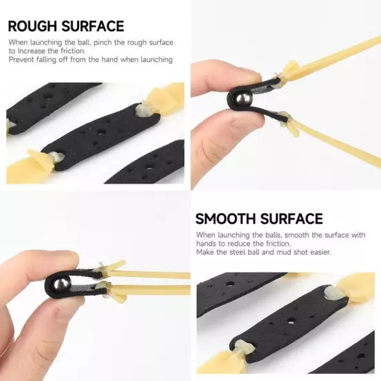 Wide Flat Rubber Band High Elasticity Plain Colour Slingshot Shooting Hunting