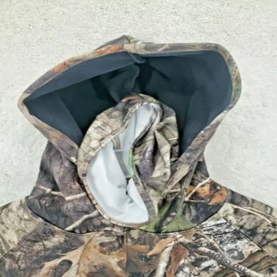 Mossy Oak Men's S 42/44 Camouflage Tech Hoodie w/Face Gaiter Zipper Pockets