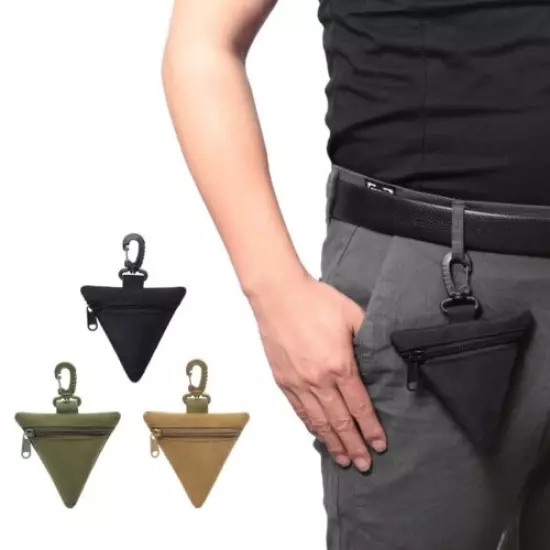 Triangular Tactical Bags Zipper Waist Bag Outdoor Bag Portable Mini EDC Pouch 