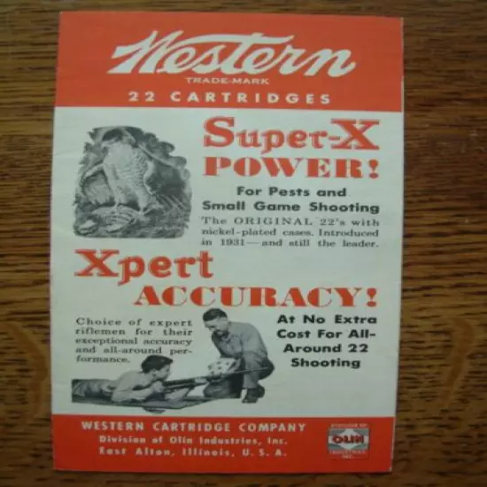 VINTAGE WESTER SUPER X BROCHURE Form no. F-32 SUPER MATCH