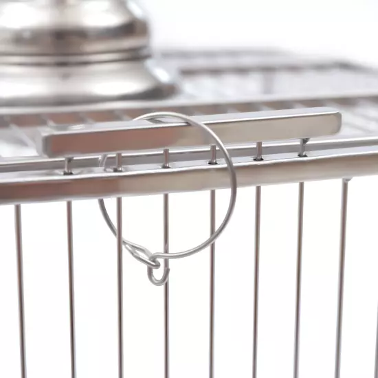 Drawer-Type Stainless Steel Bird Cage Large Supply Cage 36*36*43cm +2 Food Bowls