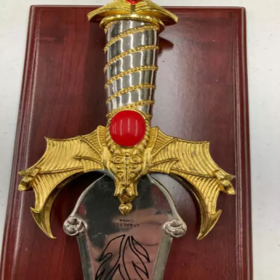 Beautiful Gold and Silver Accented Dagger with Wall Plaque 