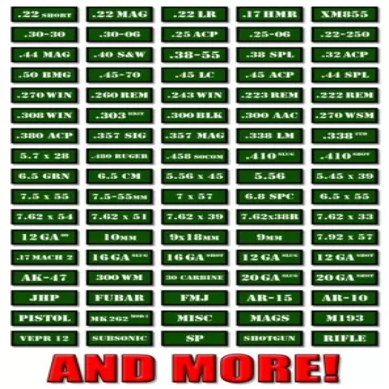 300 AAC Ammo Can Decals Ammunition Ammo Can Labels Vinyl Stickers 3" 2 pack GR