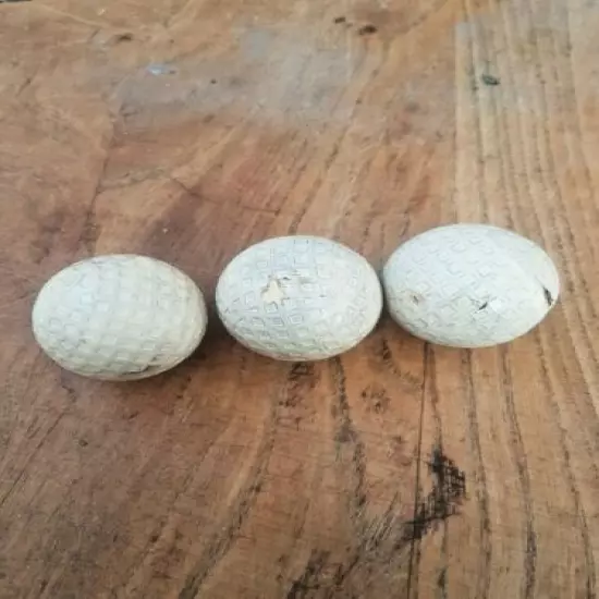 3 Vintage Square mesh Golf balls Kro flite, Silver King, 100%