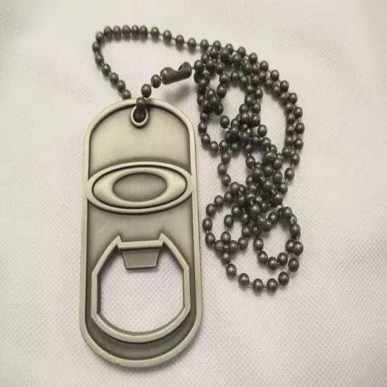 NEW OAKLEY DOG TAG BOTTLE CAP OPENER KEYCHAIN LANYARD DISPLAY ONE ICON CHAIN