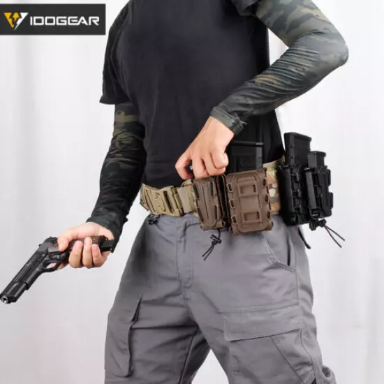 IDOGEAR Tactical 5.56 Mag Pouch 9mm Mag Carrier MOLLE Mag Holder Airsoft Gear 