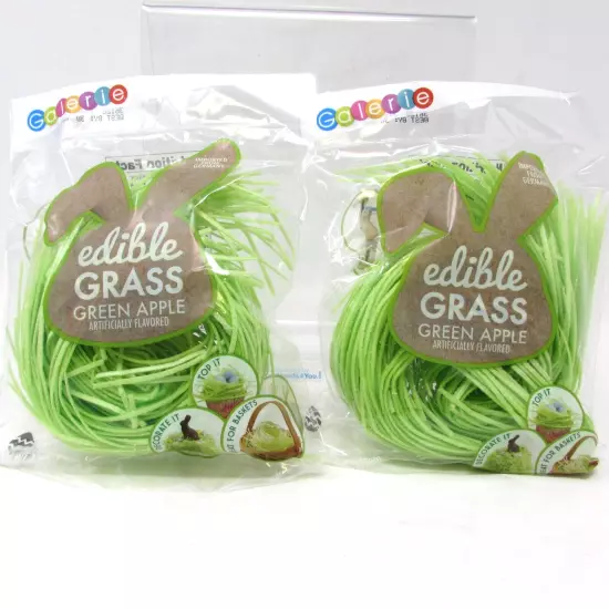 Galerie Green Apple Edible Grass Lot of 2 Easter Basket 2oz EXP 8/30/26 NEW