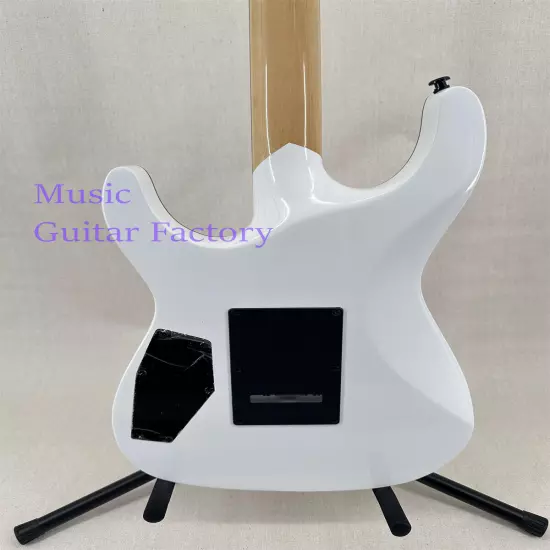 Factory Made ST White Ouija Electric Guitar Black Fretboard Basswood Body