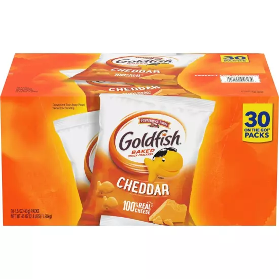 Pepperidge Farm Goldfish Cheddar Crackers, 1.5 oz. Ounce (Pack of 30) 