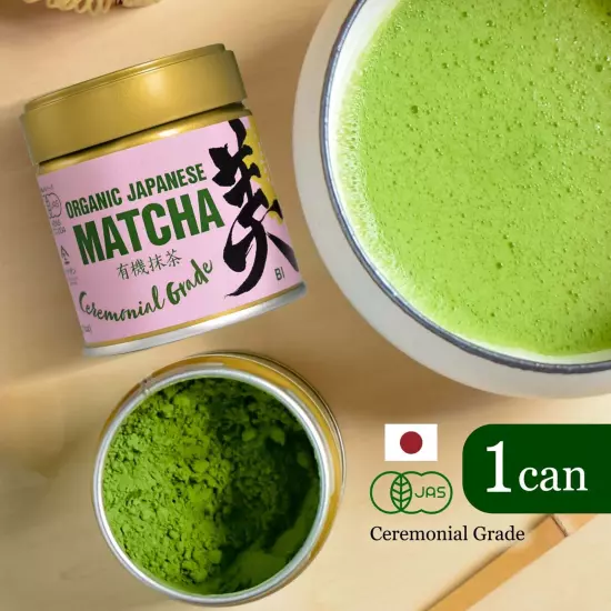 Japanese Organic Matcha Ceremonial Grade Matcha Green Tea Powder BI 30g/Tin