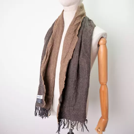 JOOP! Men's Brown Classic Camel Hair & Wool Scarf Size 150cm x 34cm