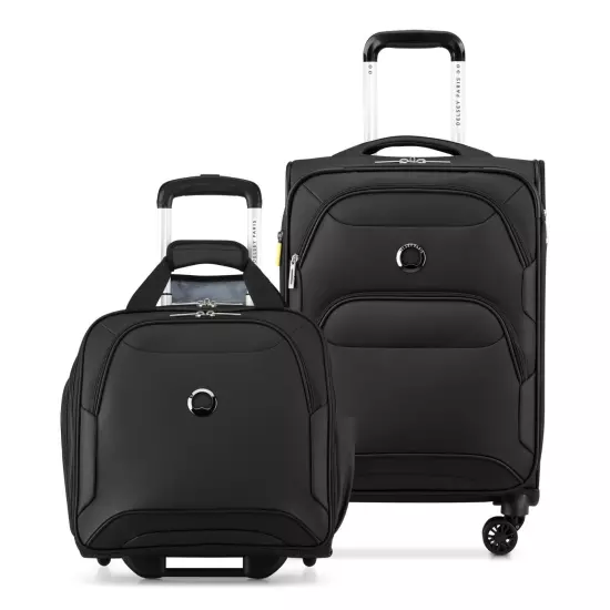 Delsey Storm Plus 2-piece Under Seater & Carry-On Set Black