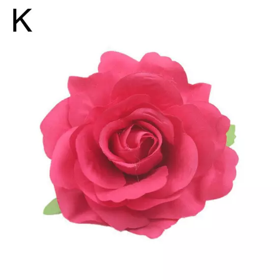 Artificial Rose Flower Hairpin Wedding Bridal Brooch Womens Hair Clip Headwear