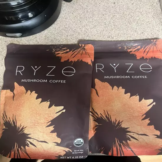 Pack of 2 - Organic RYZE Mushroom Coffee ☕ 30 Servings Per Pack -Free Shipping