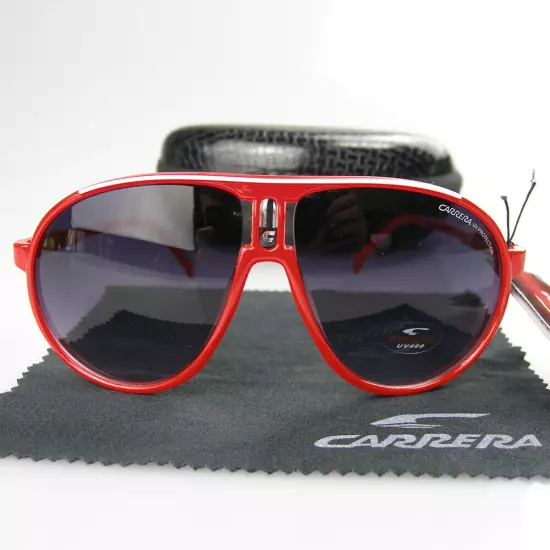 New Men's Women's Retro Outdoor Matte Black Sunglasses Carrera Glasses+Box C01