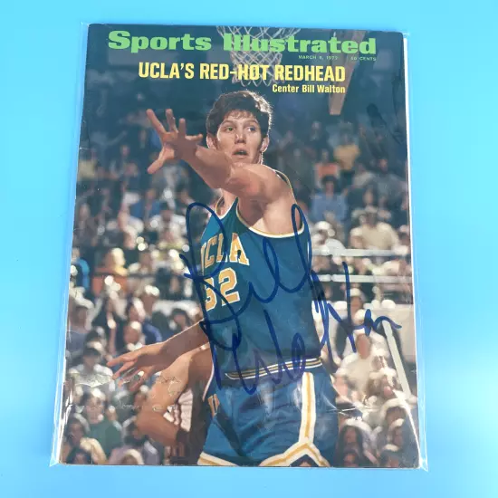 BILL WALTON Signed SPORTS ILLUSTRATED 1972 1st Cover UCLA BRUINS BASKETBALL