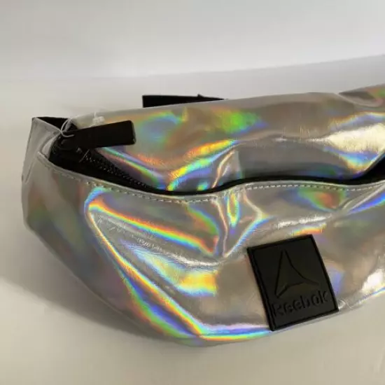 Iridescent Silver Fannypack Adjustable Belt Bag Waist Pack Color-shift Pouch Sac