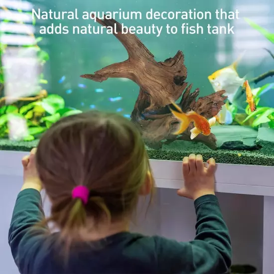 Natural for Aquarium Decor, 3-Piece 6''-10'' Long Large for Decorations on Fi...