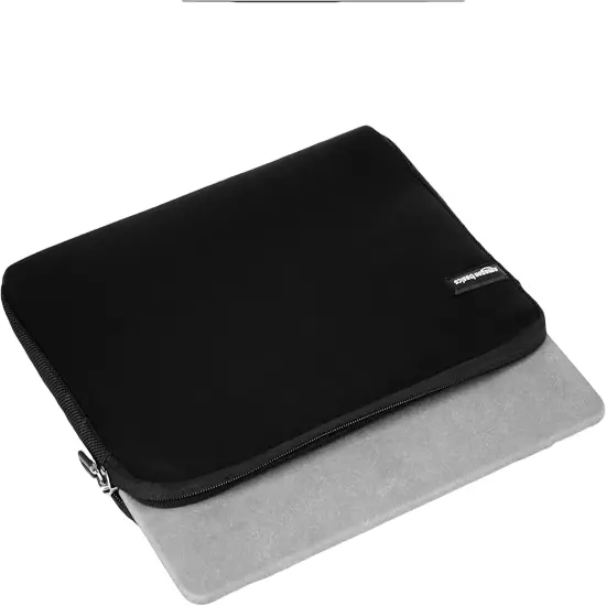 11.6-Inch Laptop Sleeve, Protective Case with Zipper - Black