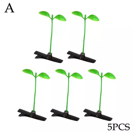 5pcs Hair Clip Cute Headwear Grass Plant Hair Clip Plant Bean Sprout Clip H W ✨◇